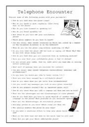 English Worksheet: Telephone Encounter