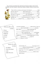 English Worksheet: Tense Review