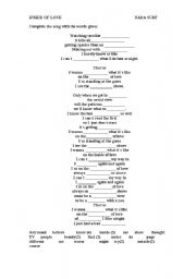 English worksheet: SONG: INSIDE OF LOVE by NADA SURF