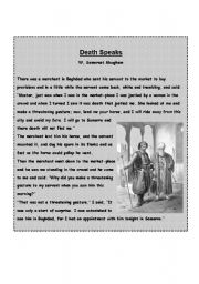 English Worksheet: Death Speaks