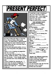 English Worksheet: PRESENT PERFECT WITH NEVER, EVER, ALREADY AND YET