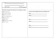 English Worksheet: Read and translate