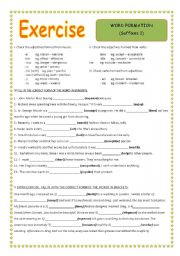 SUFFIXES EXERCISE 2