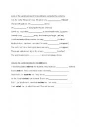 English Worksheet: Adjectives ending ed and ing