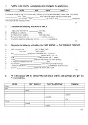 English Worksheet: Present perfect with bullying