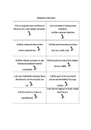 English Worksheet: Telephone Conversations Roleplay