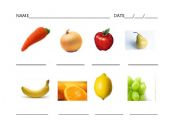 English Worksheet: Fruits