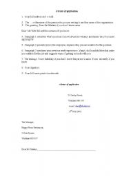 English worksheet: How to write a letter of application