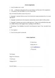 English Worksheet: How to write a letter of application