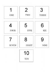 English worksheet: numbers for Bingo