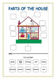 English Worksheet: Parts of the House