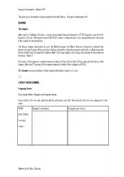 English worksheet: CLIL activity