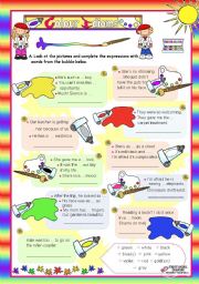 English Worksheet: Basic Colour Idioms for Elementary/Lower Intermediate Students (2)