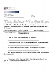 English worksheet: The scientific method