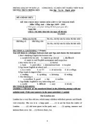 English Worksheet: đề thi HSG E9
