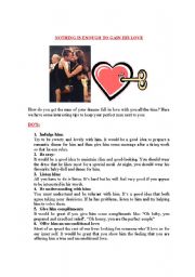 English Worksheet: Nothing is enough to gain his love 