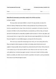 English Worksheet: reading comprehension about citizenship