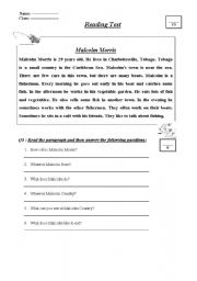 English Worksheet: A fisher man