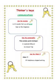 English worksheet: communications