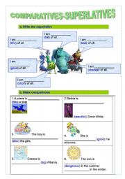 English Worksheet: comparatives-superlatives