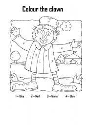 Colour the clown