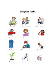 English worksheet: Irregular verbs