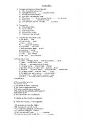 English worksheet: tenses