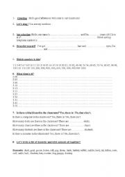 English worksheet: open classes for kids 