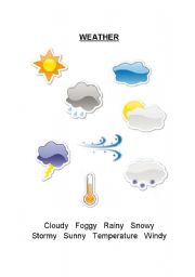 English Worksheet: Weater