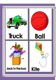 English Worksheet: Toys - Flashcards 2-2