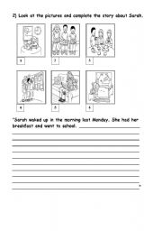 English Worksheet: Writing a short paragraph 