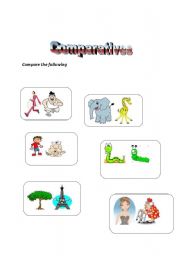 English worksheet: comparatives