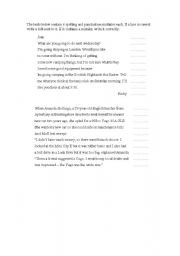 English Worksheet: Mistakes