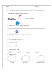 English worksheet: Demonstrative pronouns This