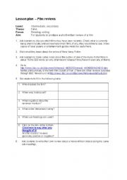 English worksheet: Lesson Plan on the film Bucket List