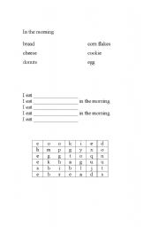 English Worksheet: I eat - breakfast
