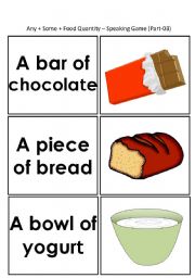 English Worksheet: Speaking Game: Any_Some_Food Quanitity [44-cards] (3/3)