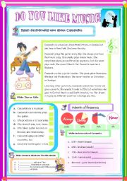 English Worksheet: PRESENT SIMPLE TENSE. Reading comprehension + true and false + adverbs of frequency + the time 