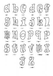 English Worksheet: the english alphabet