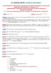 English Worksheet: Tv Cooking Show