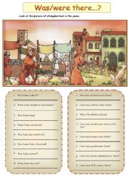 English Worksheet: There was/There were