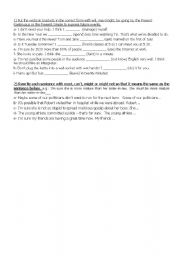 English Worksheet: Modals