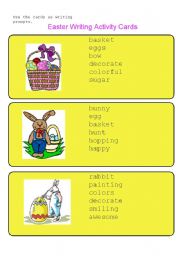 English Worksheet: Easter Writing Activity Cards