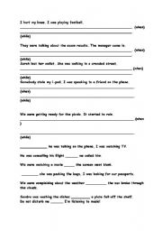 English Worksheet: While or when