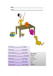 English Worksheet: Prepositions