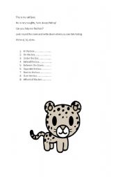 English worksheet: Prepositions of position activity