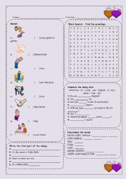 English Worksheet: Greetings