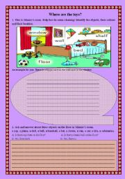 English Worksheet: Where are the toys?