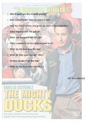 English worksheet: THE MIGHTY DUCKS