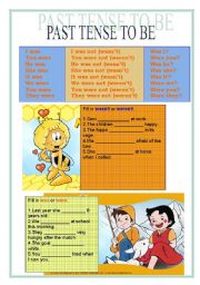 English Worksheet: was were